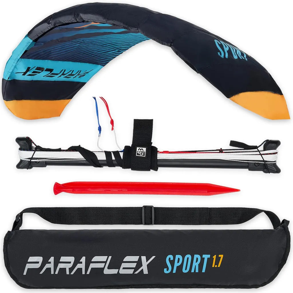 Aquilone Paraflex Sport 1.7 - Tappetino manubrio a 2 linee turchese per giovani e adulti