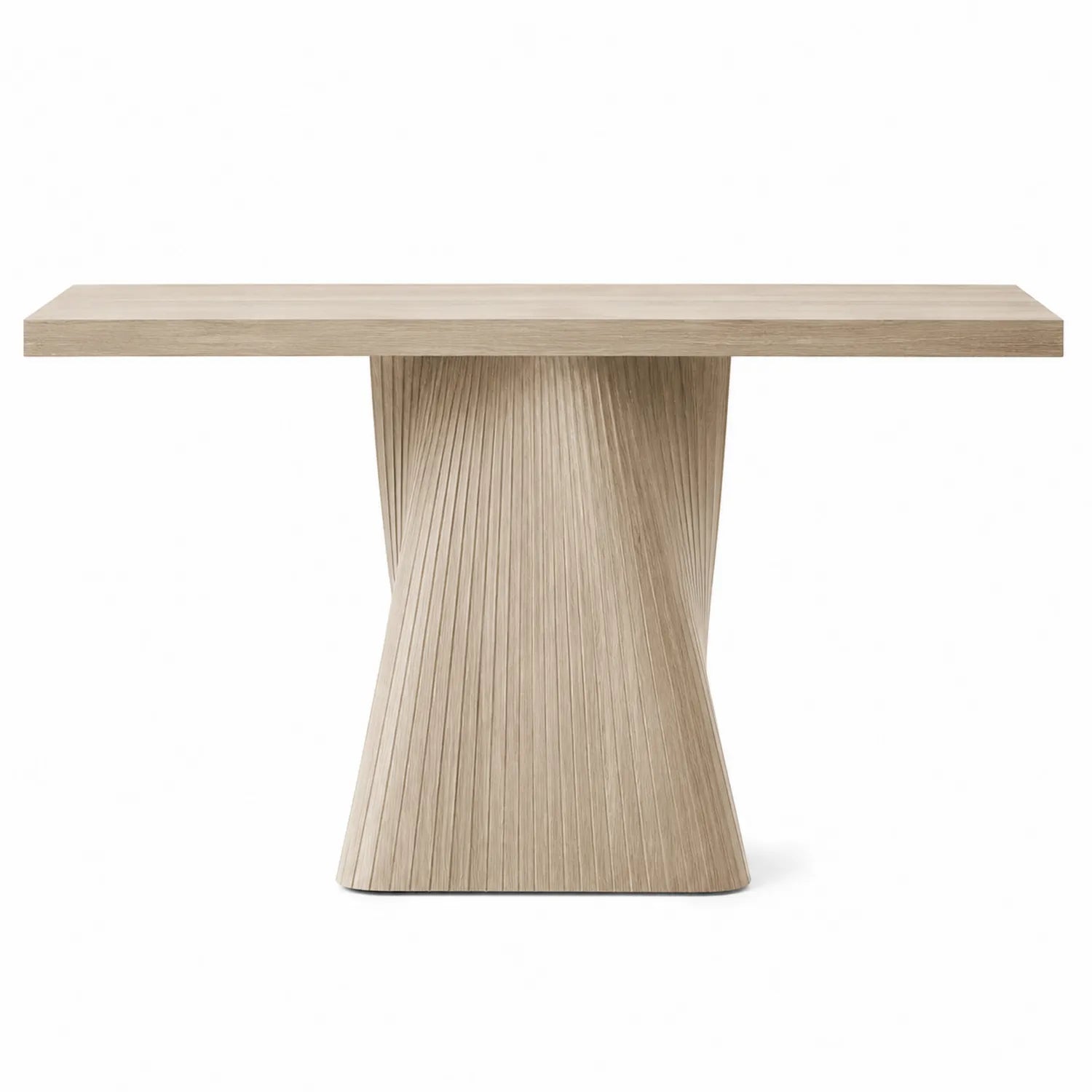 Tavolo consolle rettangolare in legno effetto rovere chiaro
