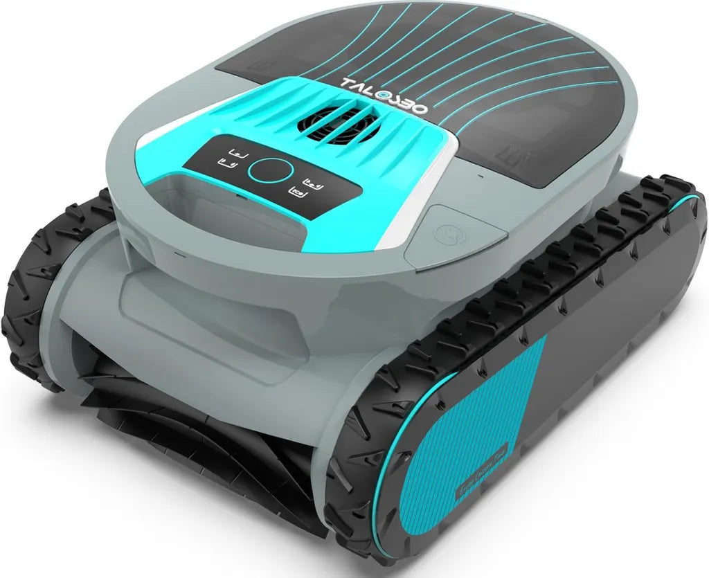 Robot Pulitore Piscina Pleco PRO, Aspirazione per Pareti e Fondo, Autonomia 210 min, Filtro Doppio, 3 Motori di Movimento, Controllo tramite App, Adatto per Piscine fino a 200㎡