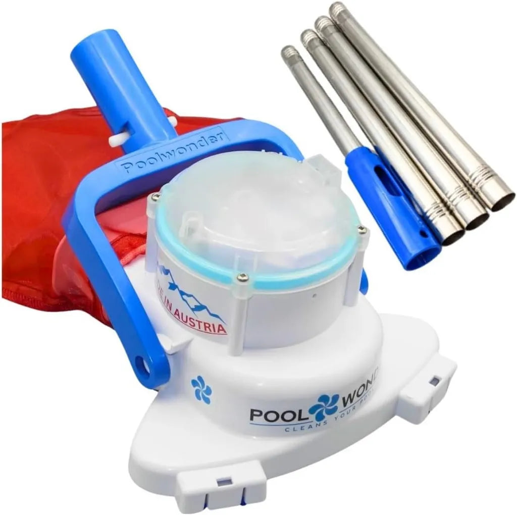 Aspirapolvere a Batteria per Piscina Poolwonder - Prodotto in Austria, Asta da 2m, Facile da Usare