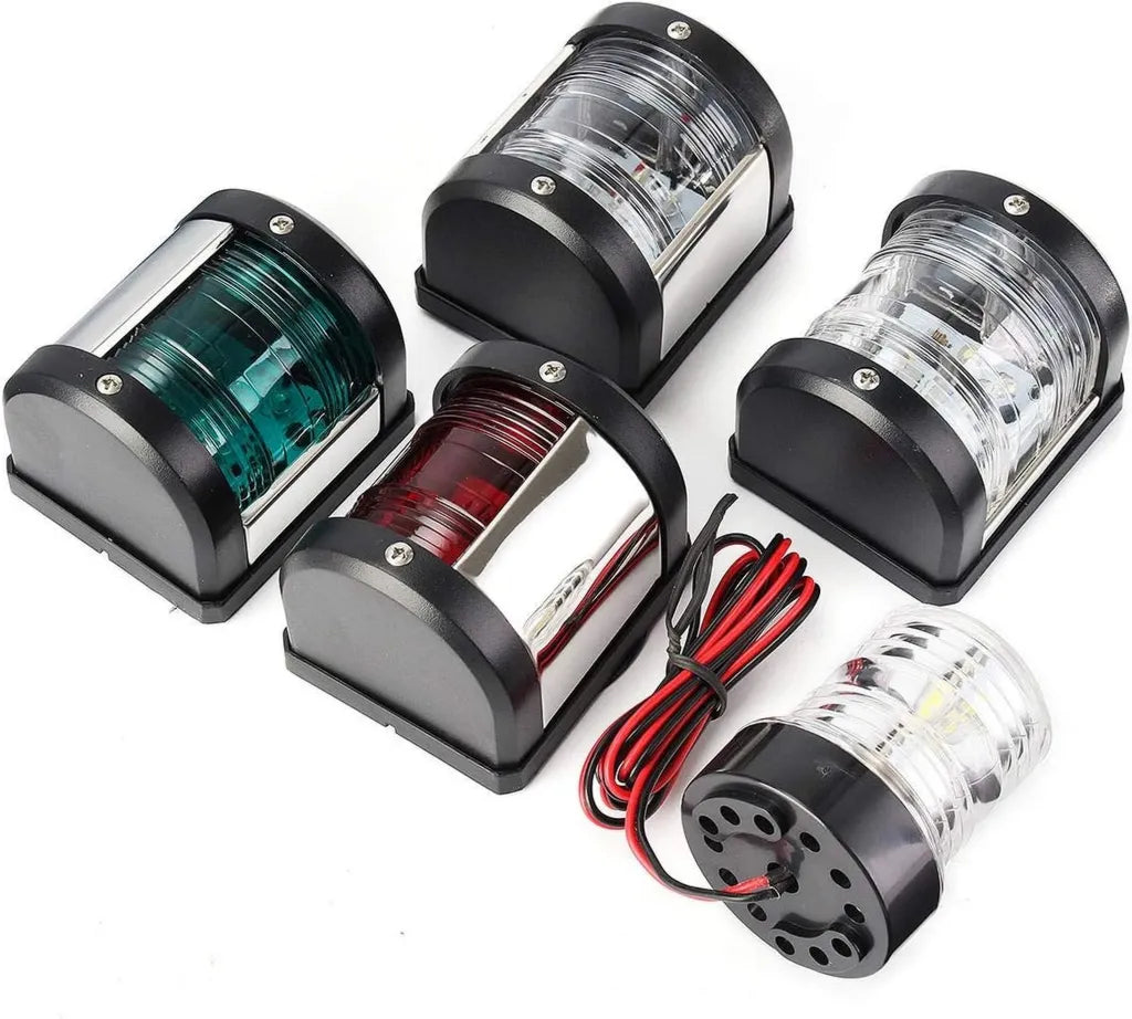 Set Luci LED per Barca: Babordo/Tribordo/Albero/Poppa 360° - 5 pezzi