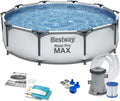 Piscina Rotonda Bestway Steel PRO Max con Pompa Filtro, Diametro 3 m