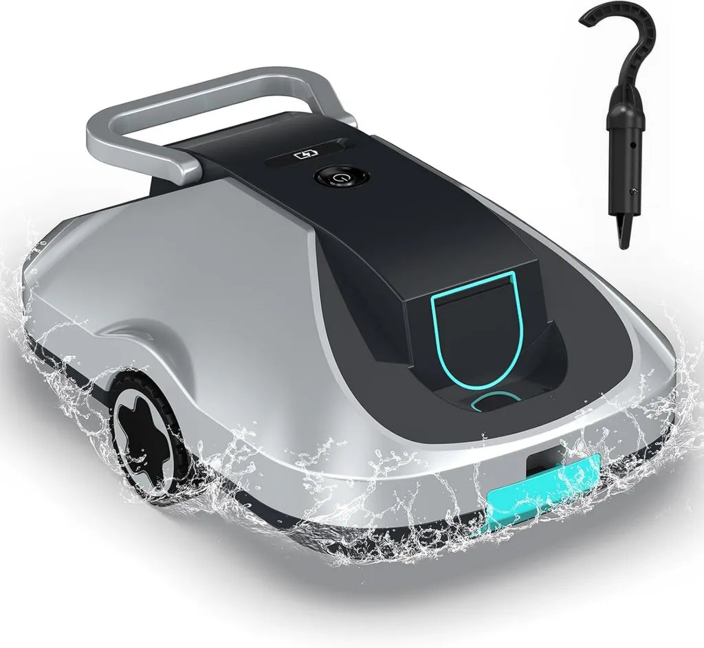 Aspirapolvere robot da piscina senza fili con autonomia 200 minuti, navigazione avanzata e filtraggio ultra-fine