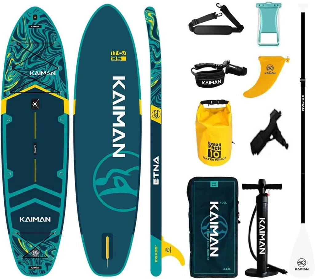 Tavola SUP Kaiman Etna 11'6'' x 35'' All Round per Cani e Pesca