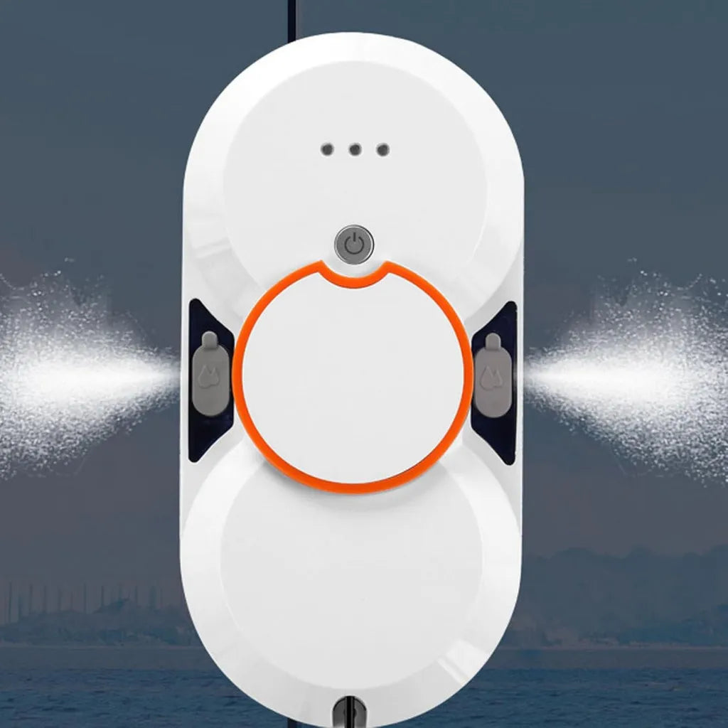 Robot lavavetri intelligente 5600 Pa con spruzzo automatico e telecomando, ideale per finestre alte, bianco