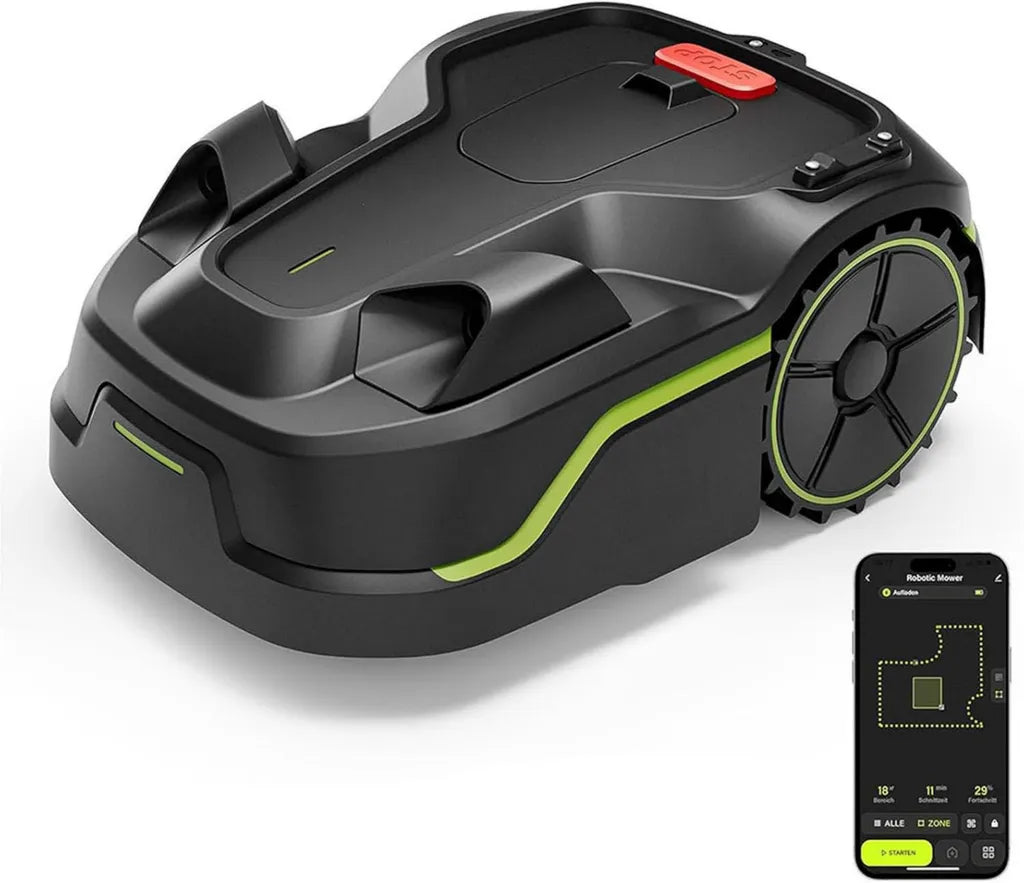 Rasaerba Robot Intelligente Senza Fili con App e Ricarica Automatica, Evitamento Ostacoli, Area 800 mq
