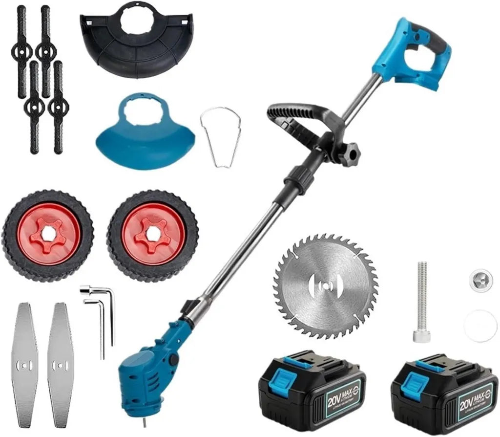 Tagliaerba a Batteria Cordless Regolabile 18V con Doppia Batteria