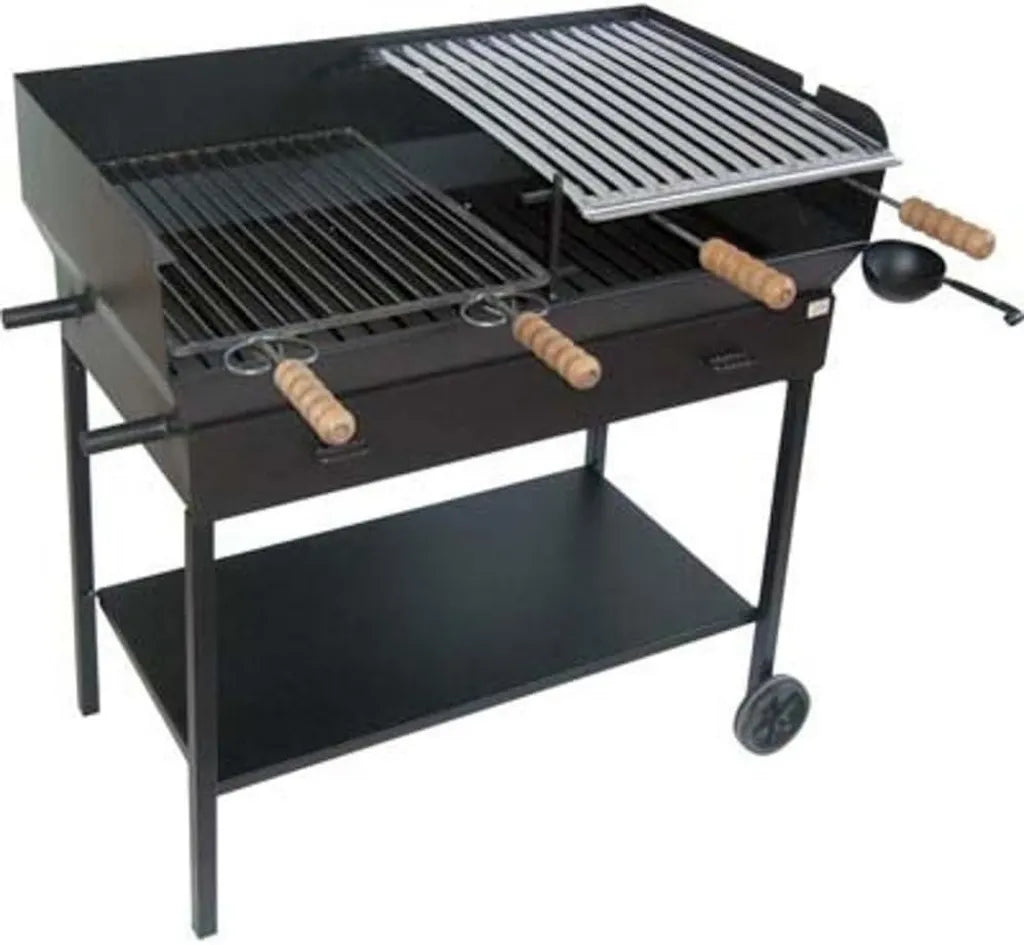 Griglia Barbecue a Carbonella Cruccolini 51x97 cm Regolabile per Feste