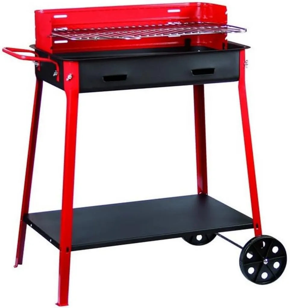 Griglia Barbecue Portatile con Ruote 60x40x85 cm