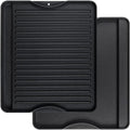 Denmay Piastra in Ghisa Reversibile 34x40cm, Griglia e Padella Multifunzionale 2 in 1 per Forno e Barbecue