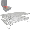 Griglia Aggiuntiva in Acciaio Inox per Traeger Ranger, Set di 2 Accessori per Migliorare lo Spazio di Cottura Compatibile con PB150 Navigator e Z Grills 220A