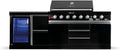 Barbecue a Gas XXL in Acciaio Inox con Frigorifero - GORILLER® BLACKBACK S4, Nero