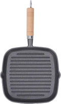 Padella in Ghisa Antiaderente con Manici Ergonomici e Scarico Grasso
