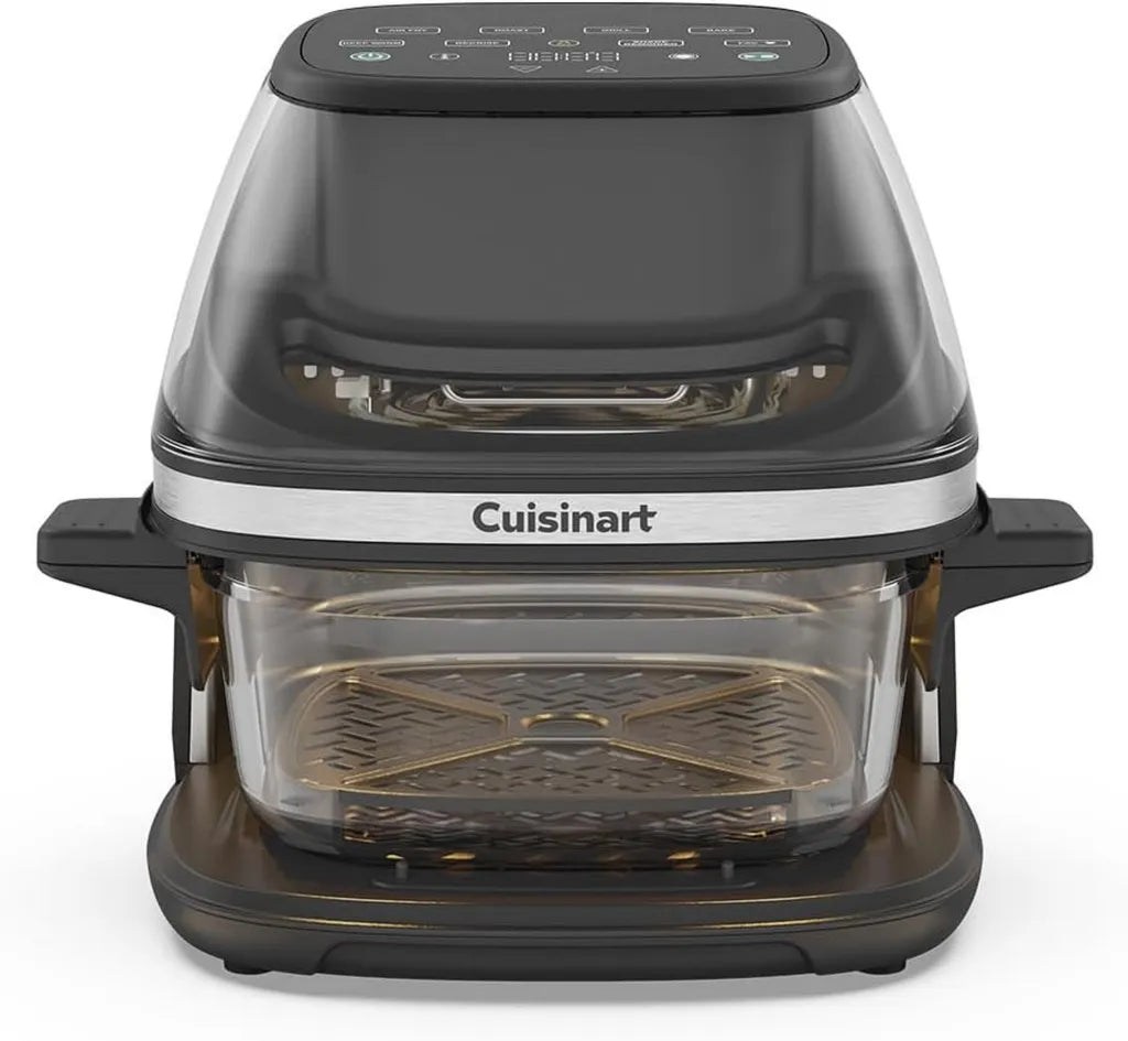 Friggitrice ad Aria Cuisinart 3,8L con Cestello in Vetro, 5 Funzioni in 1, Senza PFAS, Lavabile, 1600W