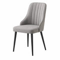 Sedia in tessuto poliestere grigio con gambe in metallo