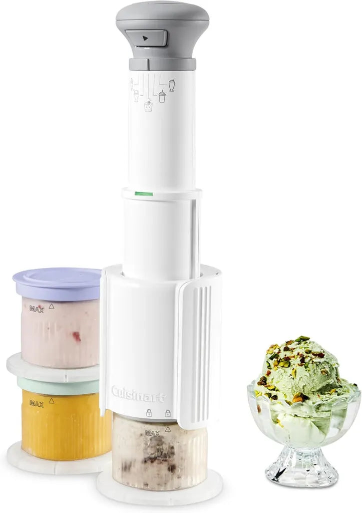 Gelatiera Cuisinart FastFreeze - Macchina Veloce con 5 Programmi, Compatta e Facile da Pulire, Capacità Mezza Pinta