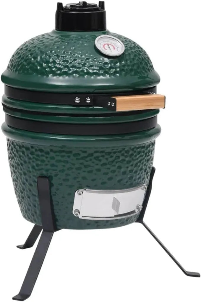 Griglia Kamado in Ceramica Verde 56 cm con Funzione Affumicatore