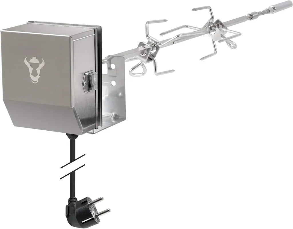 Set Spiedini Acciaio Inossidabile con Motore per Grill Weber