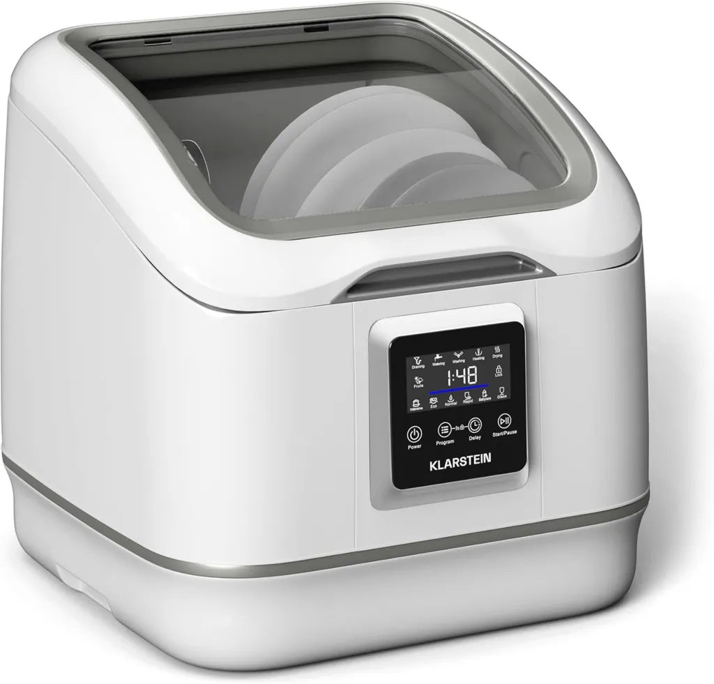 Lavastoviglie da Tavolo Klarstein SilentScrub con 3 Impostazioni, 7 Programmi, Display Touch, 55 dB