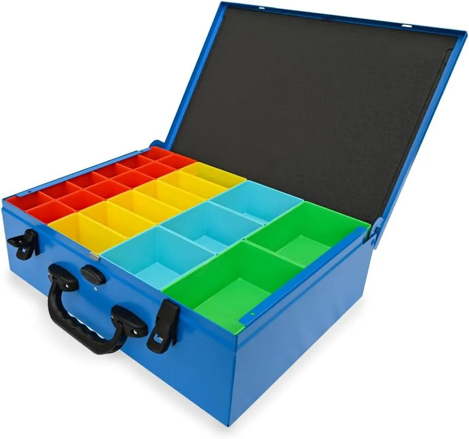 Syncro System Valigetta portaminuterie in metallo furgone officina mobile: struttura mobile, modulare, 44 × 34 × 13 cm, per officina e fai da te