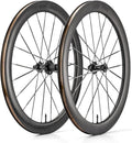 Set Ruote Corsa 700C ROCKBROS in Carbonio T700, Cerchio 55mm Disc Anteriore, Ruota Posteriore Tubeless