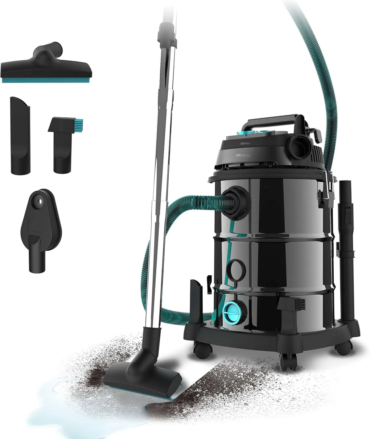 Cecotec Aspirapolvere – struttura mobile, 5 m, 30 L, 1600 W, per la lavorazione del metallo
