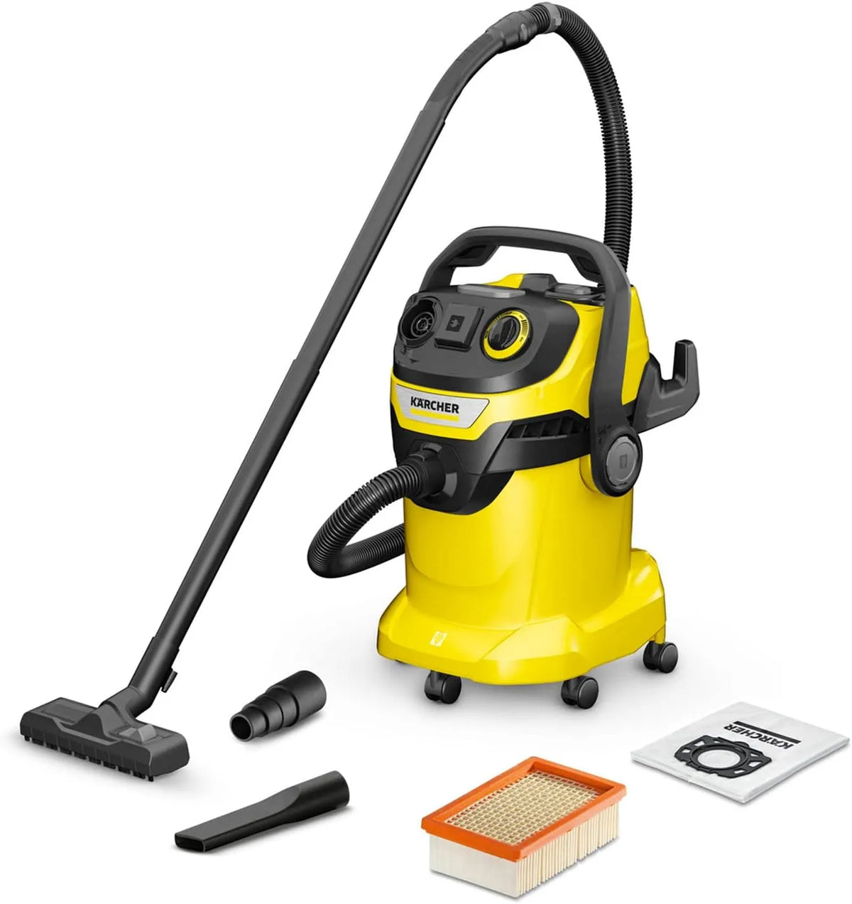 Kärcher V-25 Aspiratore pensato per raccogliere efficacemente polvere e sporco quotidiano solidi liquidi WD 5 P V-25/5/22 con presa elettroutensile