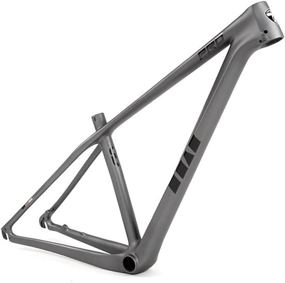 Telaio Hardtail MTB Carbonio 27,5/29 Pollici XC, Freni a Disco, Passaggio Interno Cavi, Grigio, 15/17/19 Pollici