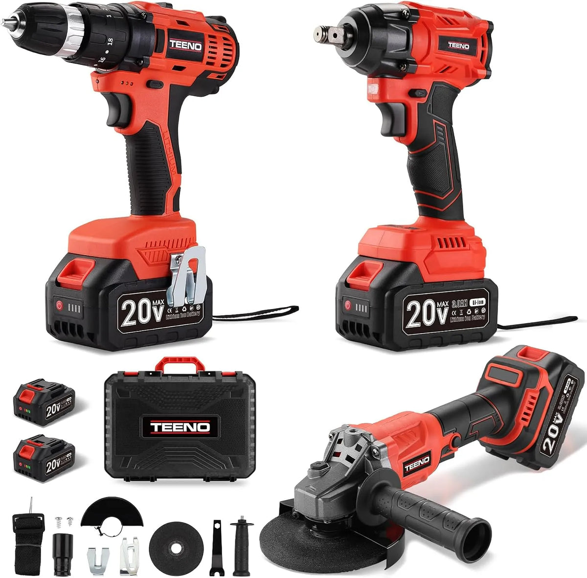 Smerigliatrice angolare: a batteria, motore brushless, 20V, 3,0 Ah