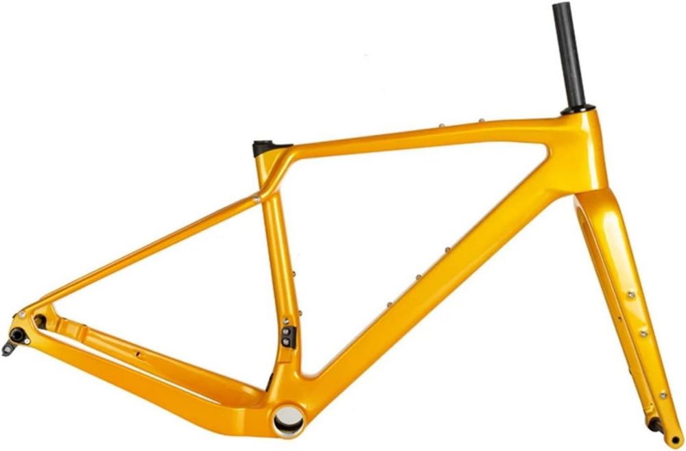 Telaio Gravel in Carbonio T1000 per Freni a Disco, Misura M, Oro Metallico