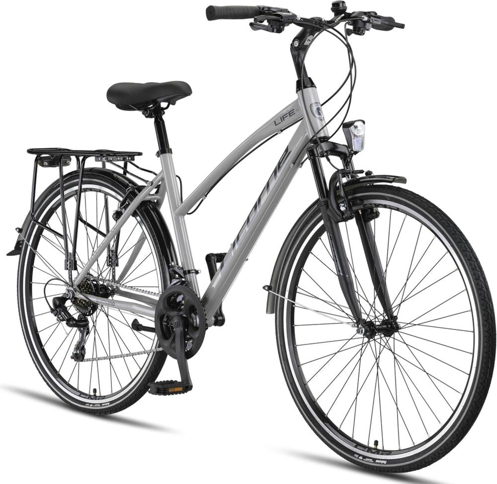 Bicicletta da Trekking 28'' Licorne Bike con Cambio Shimano 21 Velocità