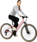 ATTABO Sano 3.0 - Bicicletta da trekking 28' donna, alluminio 6061, 24 velocità Shimano, forcella SR Suntour, freni a disco idraulici, telaio 15'
