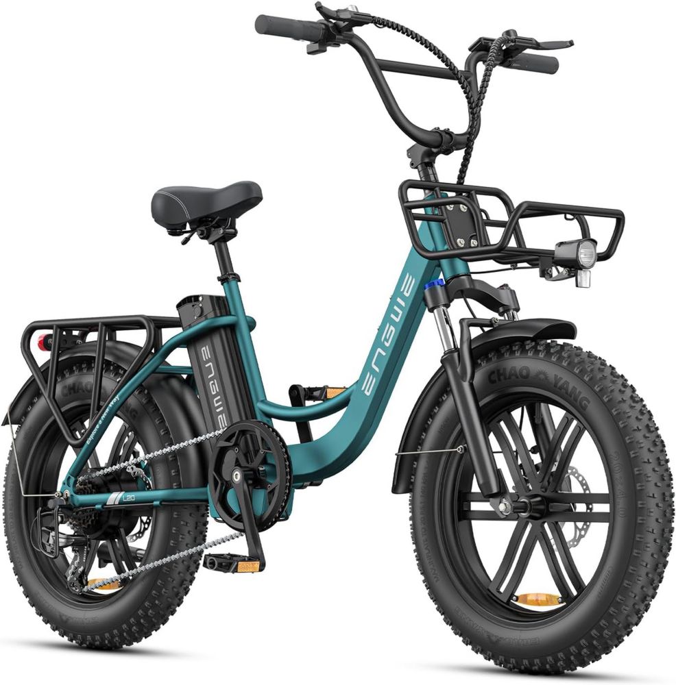 Bicicletta Elettrica ENGWE 20'' per Adulti, 250W, 7 Velocità, Pneumatici Fat 4.0'', Batteria 48V Rimovibile, Autonomia fino a 120 km