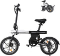Bici Elettrica Pieghevole 16 Pollici per Adulti, Batteria Rimovibile 36V 12.8Ah, Fino a 25 km/h, Freni a Disco e Sospensione, Modello Cittadino Nero