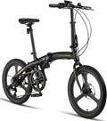 Bicicletta Pieghevole Phoenix 2D - 20 Pollici, Freno a Disco, 7 Marce, Telaio in Alluminio