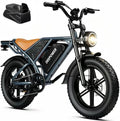 DEEPOWER E-Bike, Batteria Removibile 48V, Autonomia Fino a 250KM, Velocità 25KM/H, Pneumatici 20'x4.0, 7 Velocità, MTB Elettrica