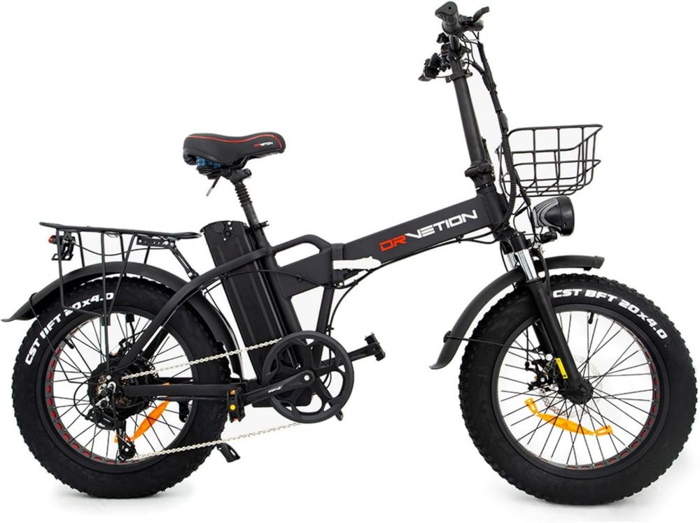 Bici Elettrica Pieghevole 250W per Adulti con Batteria Rimovibile 48V 20AH, Autonomia 110 km, Pneumatici Fat 20x4.0 e Sospensione Anteriore