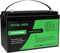 DATOUBOSS LiFePO4 Batteria al litio LiFePO4 e batteria solare a ciclo profondo, 100Ah, alimentazione solare, con BMS, 12v, per campeggio e camper