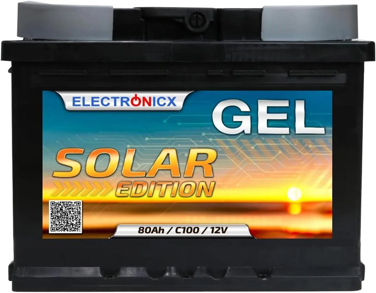 Batteria a ciclo profondo e batteria solare e servizi, alimentazione solare, 80Ah, 80 Ah, 12V, 12 V, per irrigazione del giardino