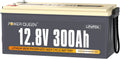 LiFePO4 Batteria al litio LiFePO4 e batteria solare a ciclo profondo, 300 Ah, alimentazione solare, con BMS, 3840 Wh, 2560 W, 12 V