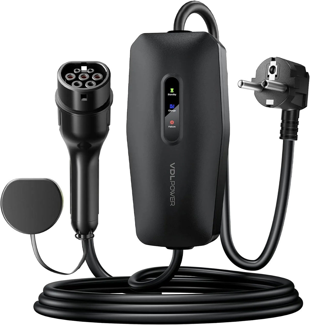 Cavo di ricarica Tipo 2 per auto elettrica e cavo EV Mode 3, 3,68kW, 16A, 5m, IP65, presa Schuko