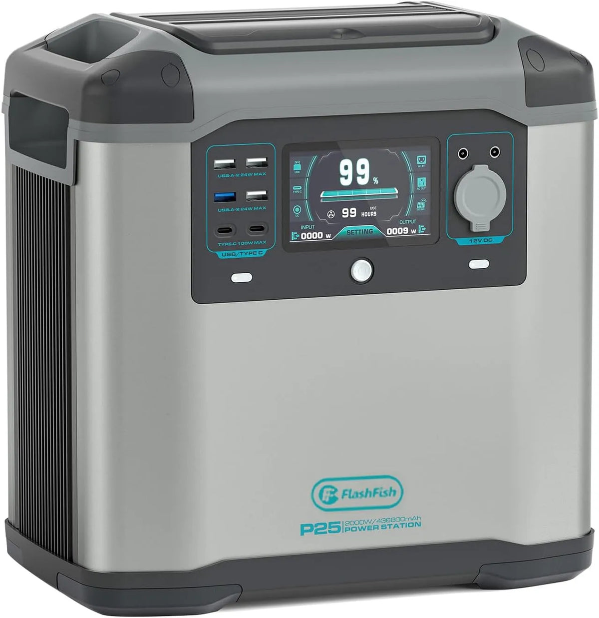 Power station portatile e generatore solare, 436800mAh, 1573Wh, 2000W, 1450W, alimentazione solare, con USB-C