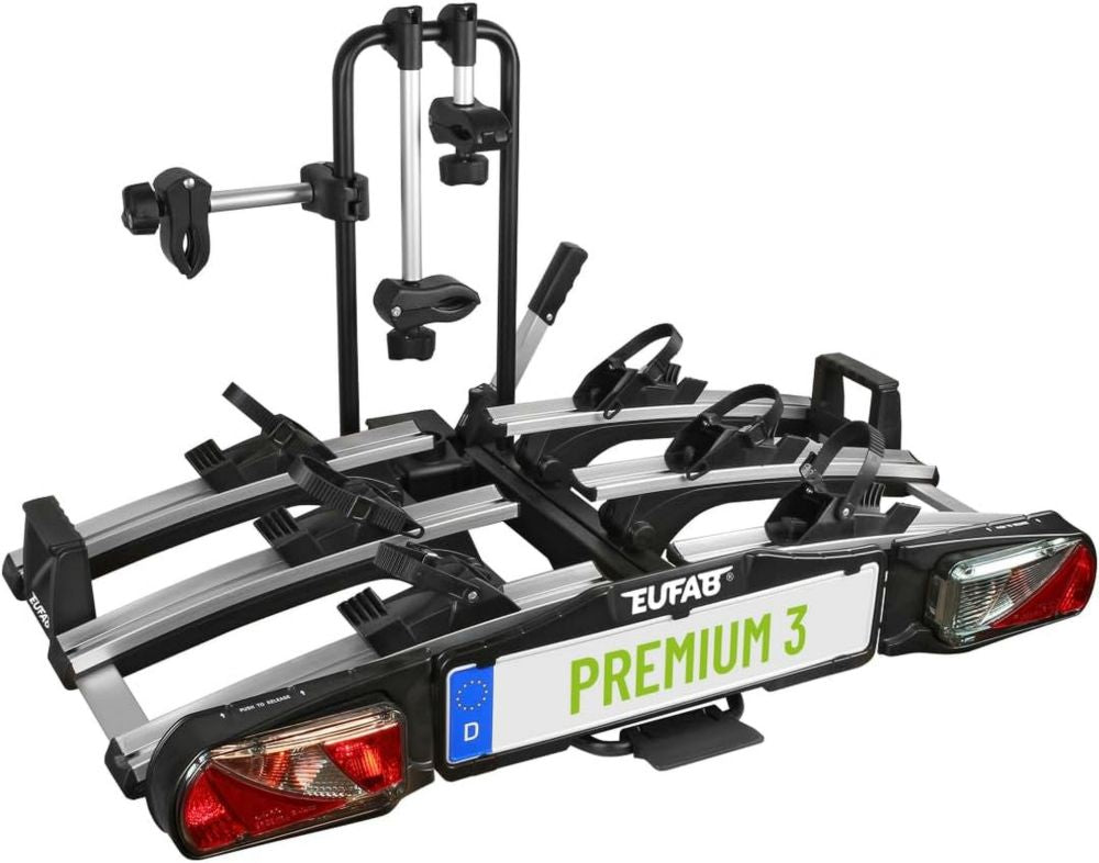 Portabiciclette Pieghevole EUFAB PREMIUM 3 per Gancio Traino - 3 Bici