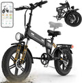 Bici Elettrica Fat Tire 20' con Sospensione Doppia e 7 Velocità, Batteria Rimovibile 48V per Adulti