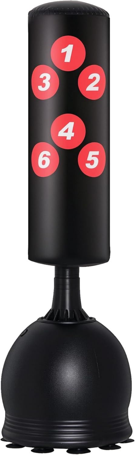 HOMCOM Sacco da boxe – da terra, 50 x 50 x 165cm