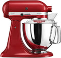 Robot da Cucina Kitchenaid Artisan con Ciotola Incline, 4.8 L e Accessori, Rosso Imperiale
