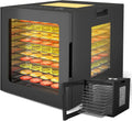 RELAX4LIFE Disidratatore Alimentare 850W con 10 Ripiani in Acciaio, 10 Impostazioni, Temperatura Regolabile 30-75°C, Timer 48 Ore, per Frutta, Carne, Verdure ed Erbe