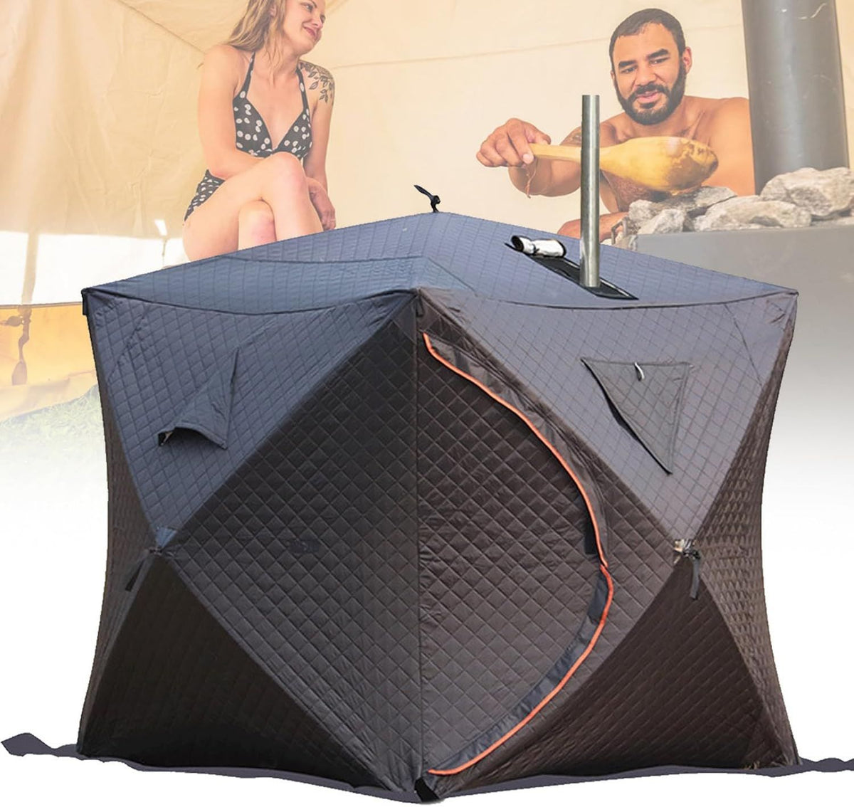 Sauna a vapore portatile – isolato, design portatile, 180 x 180 x 210cm