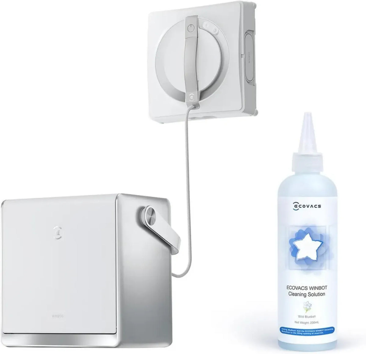 ECOVACS W2 OMNI Robot Lavavetri con Stazione All-in-One, Pulizia Efficiente e Sicura per Finestre, Tecnologia Avanzata Rilevamento Bordi, Accessori Inclusi