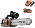 Elettrosega a Batteria 20V FUXTEC FX-E1KS20 con Batteria e Caricatore, Lunghezza di Taglio 24 cm, Velocità Catena 5 m/s, Design Leggero e Compatto